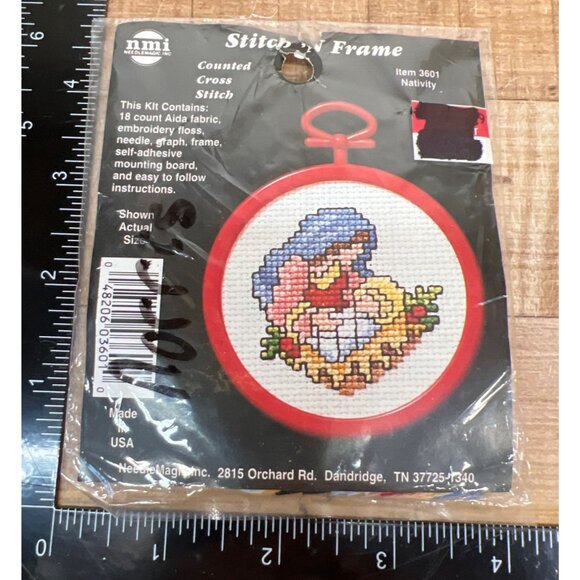 NMI Stitch N Frame Counted Cross Stitch Kit Item 3601 Nativity - Picture 3 of 3